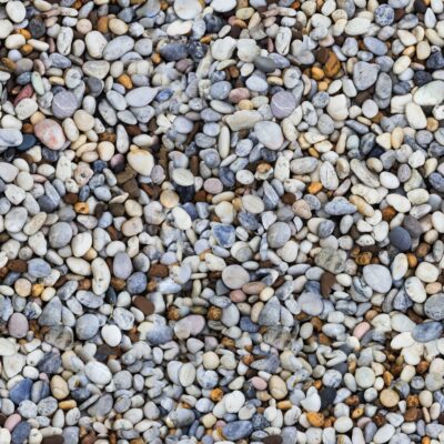 Multicolor river pebbles