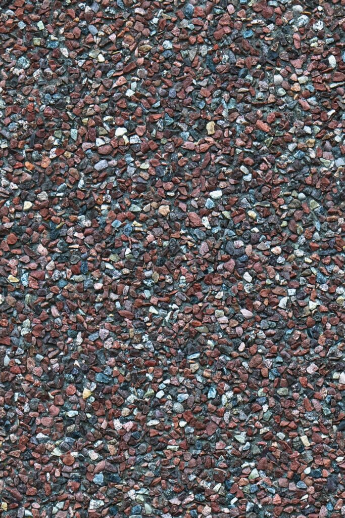 Multicoloured gravel plaster close-up