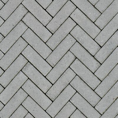 Concrete Brick Tiled Floor with Zigzag Pattern