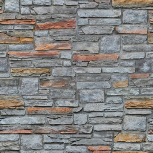 Mixed size rectangular stone wall