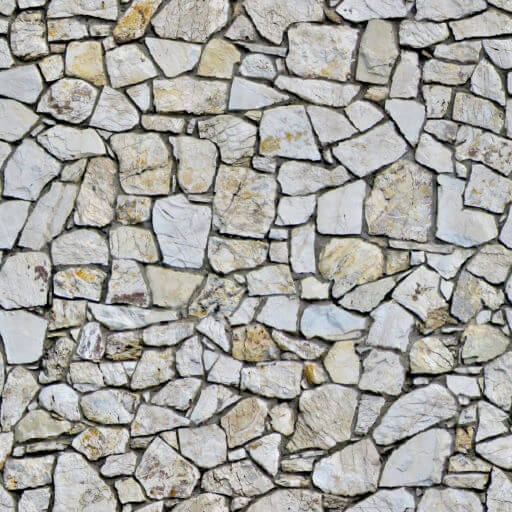 Grouted stone wall seam