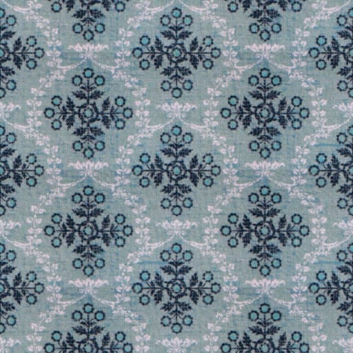 Blue Victorian floral wallpaper