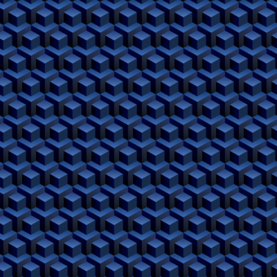 Blue isometric cubes pattern
