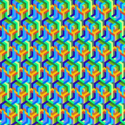 Multicoloured woven lines