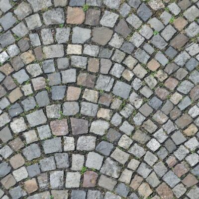 Cobblestone pavement seamless texture