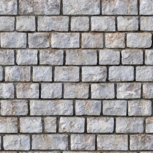 Wall with rectangular granite blocks