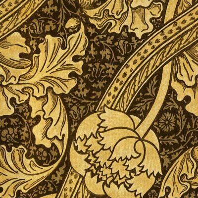 Printed victorian velvet wallpaper