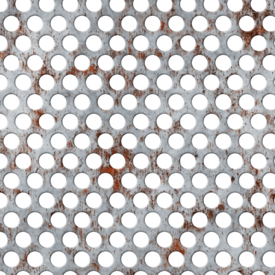 Slightly rusty Perforated Metal Sheet