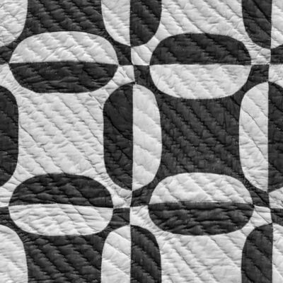 Geometric quilted pattern