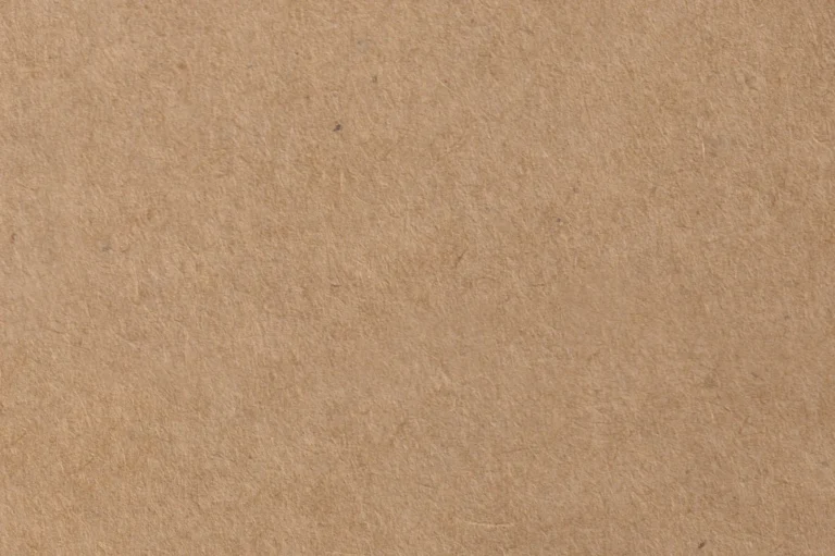 Close-up of a recycled paper taken from a cardboard cereal box