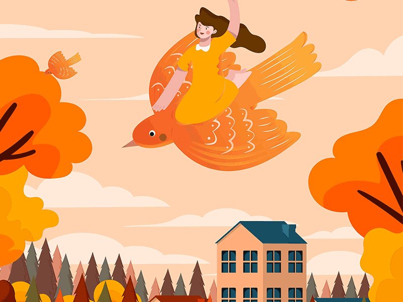 girl flying a bird