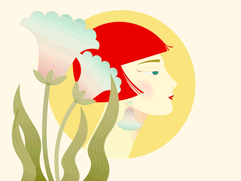illustration of a girl looking into the void