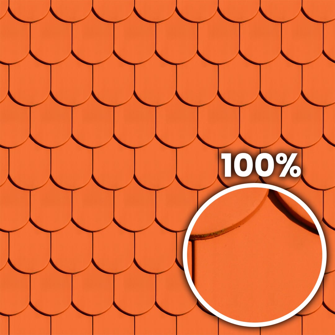 Tiling preview of a red roof tile