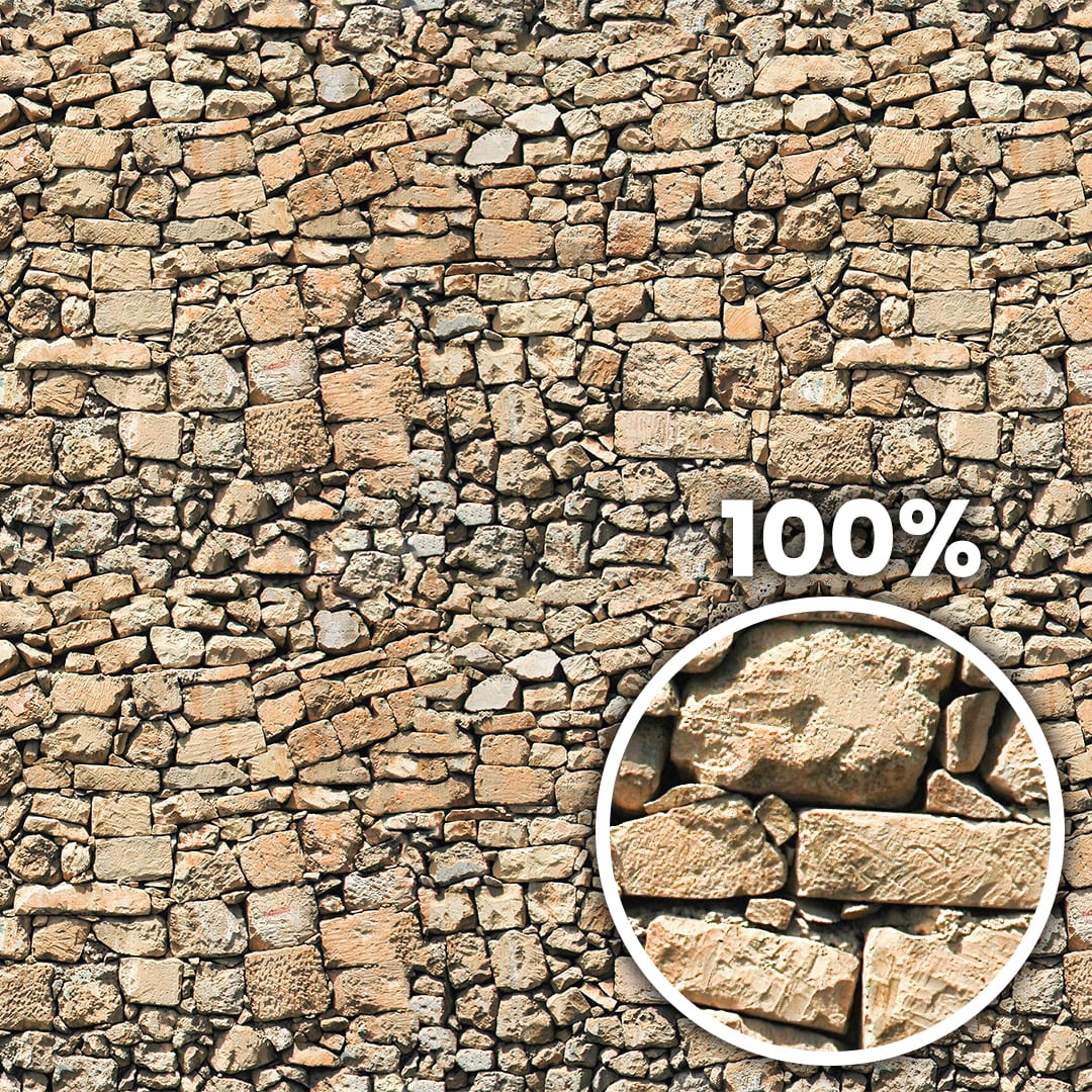 Tiling preview of a stone drywall