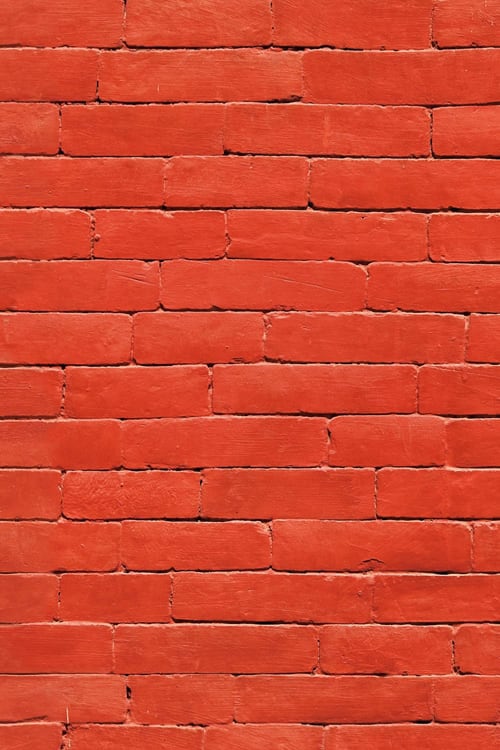 Painted Red Brick Wall