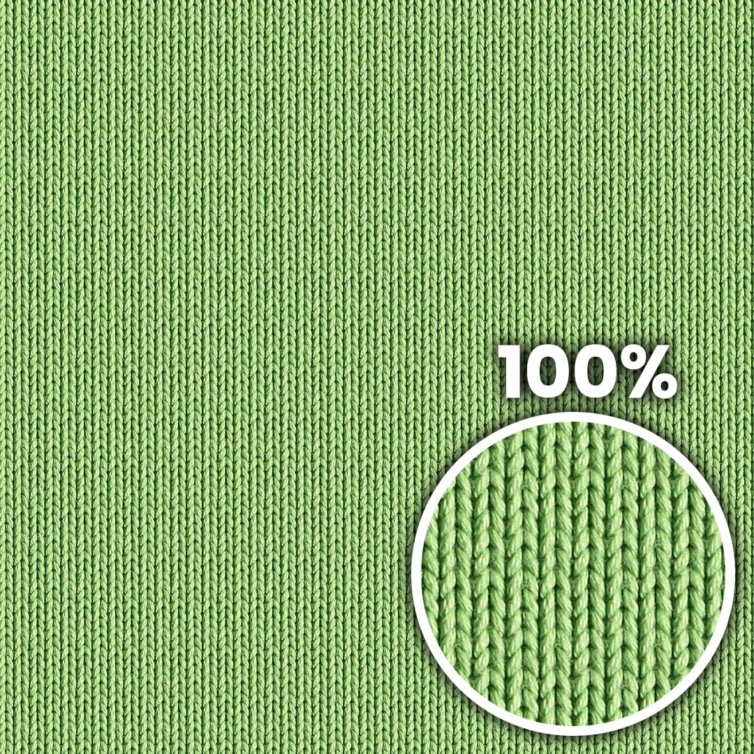 Tiling preview of a simple, green knitted polyester pullover