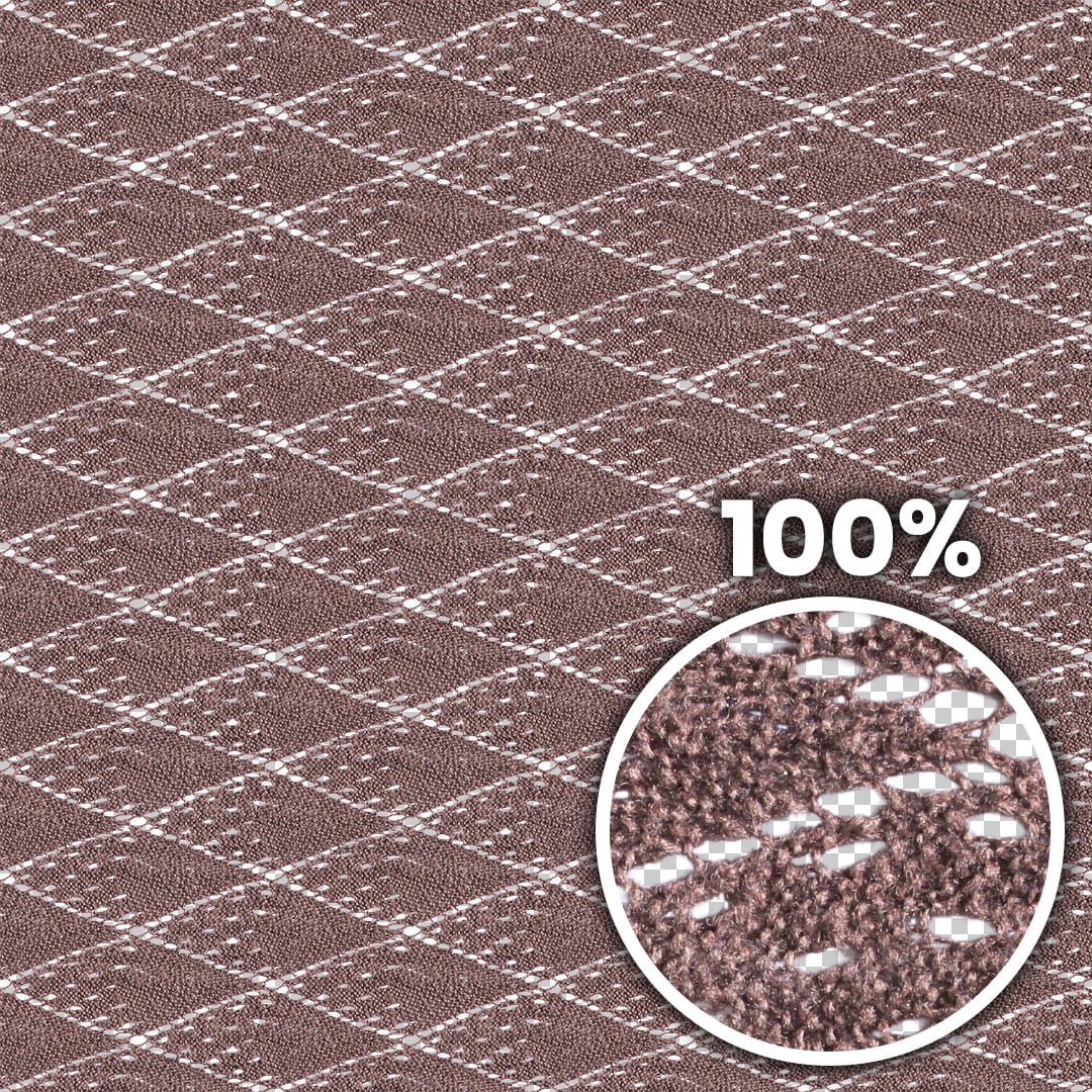 Tiling preview of a diamond pattern brown scarf with holes