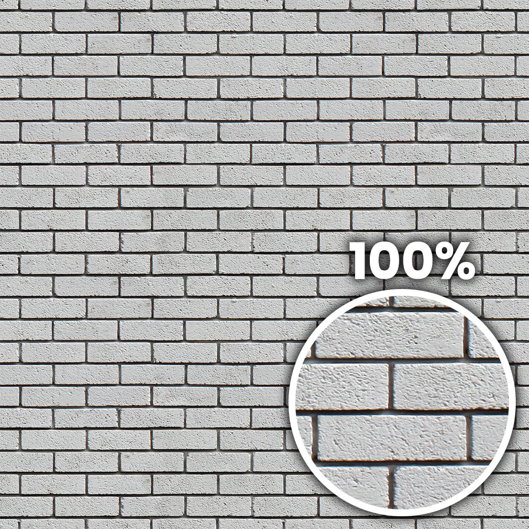 Tiling preview of a white painted brick wall with recessed joints