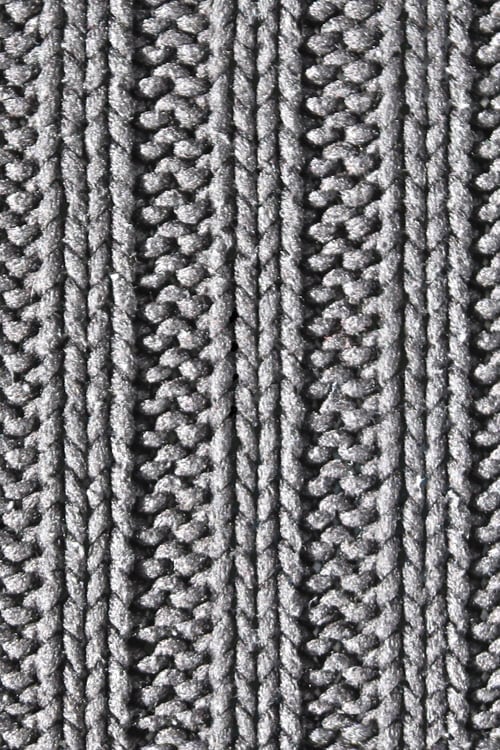 Close-up of a knitted chunky polyester pullover