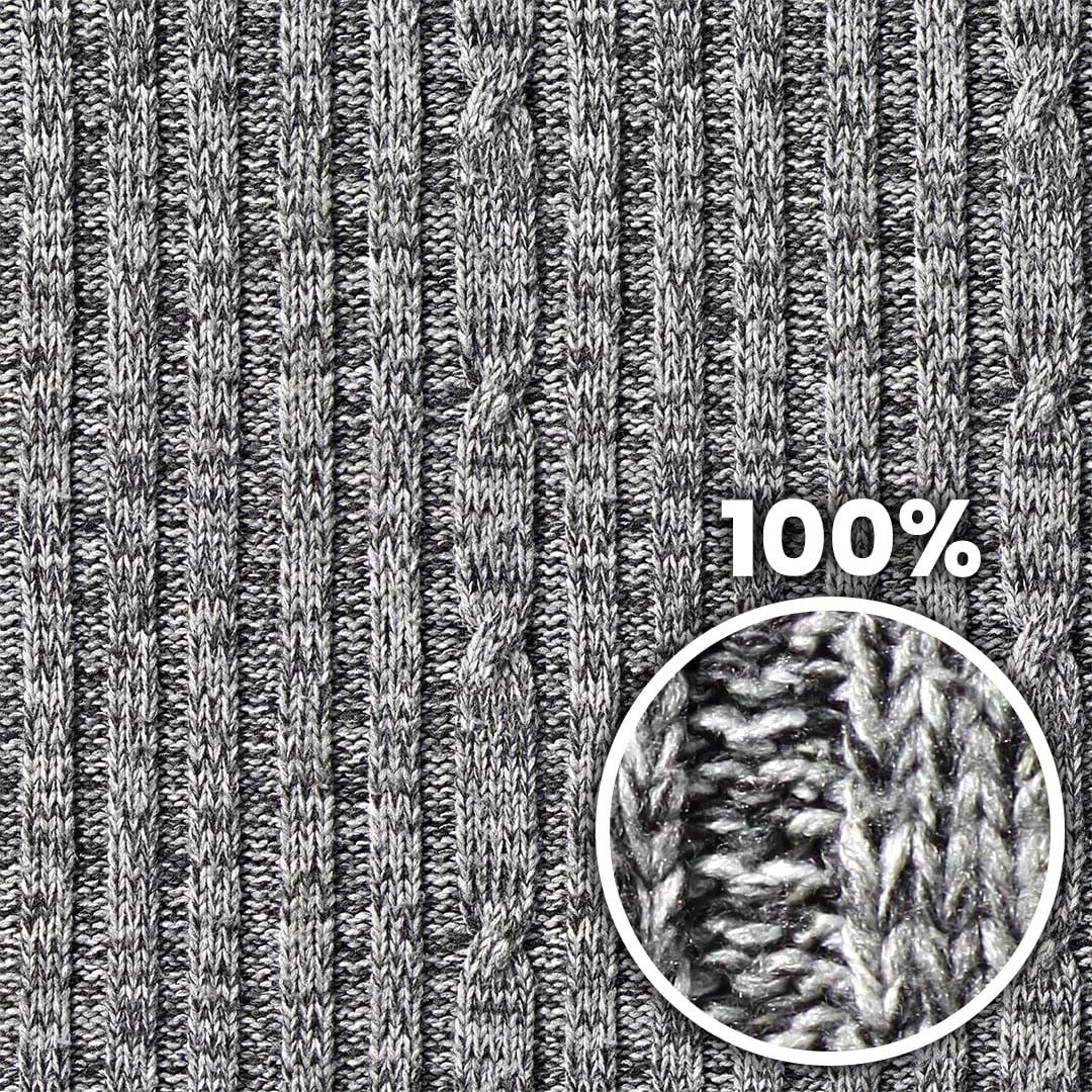 Tiling preview of an embossed knit sweater with black and white yarns