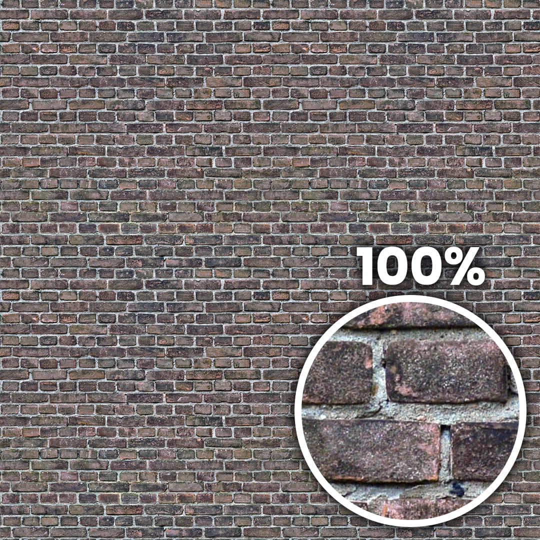 Tiling preview of an aged dark brick wall