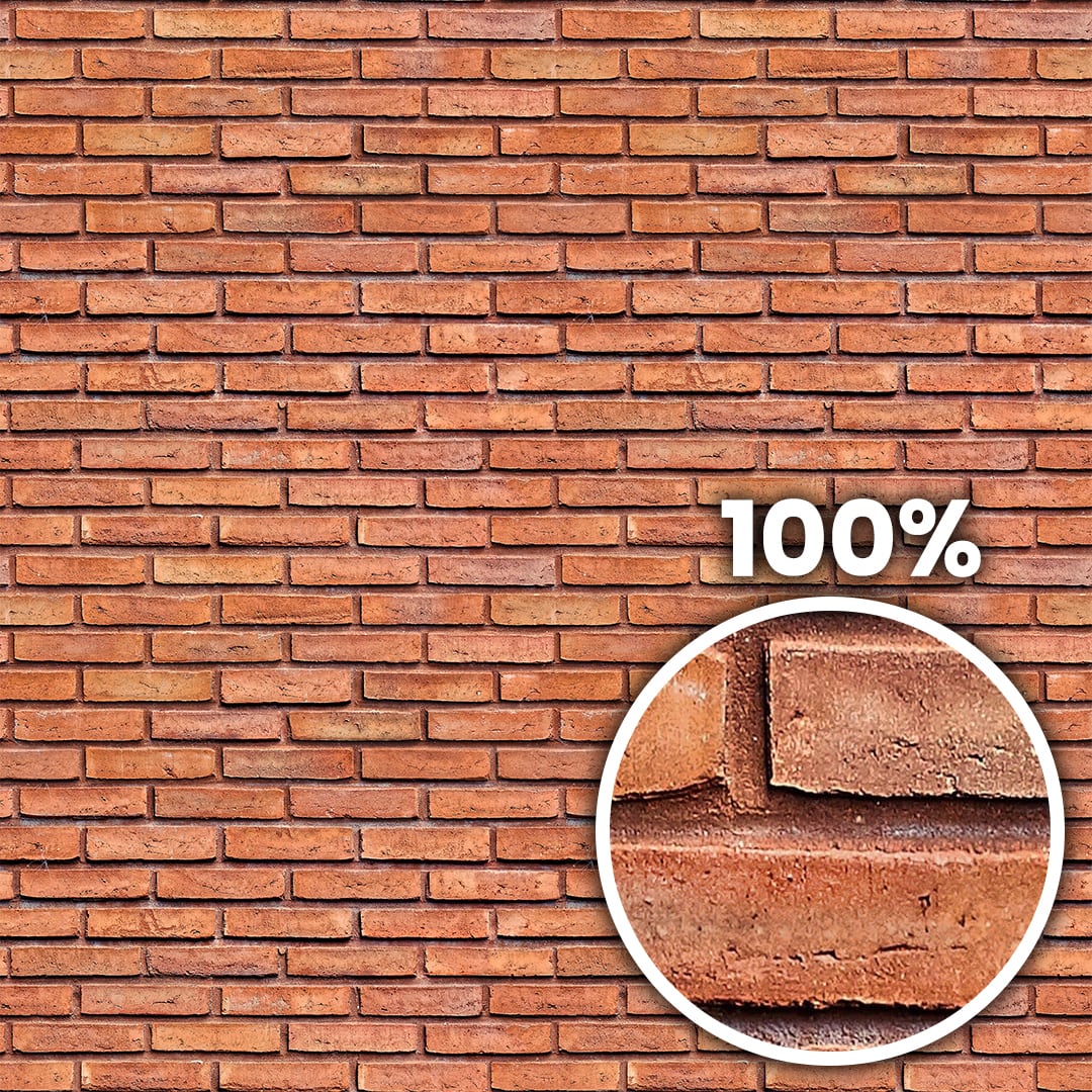 Tiling preview of a brown brick wall with raked joints