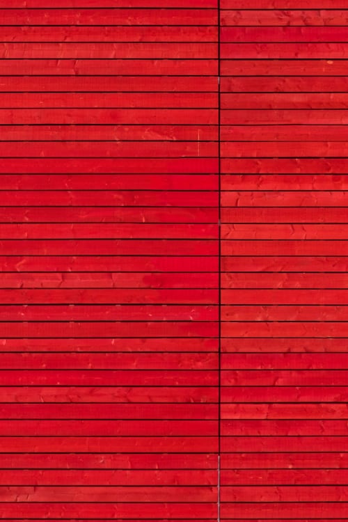 Planks Wall Glazed with Red Paint