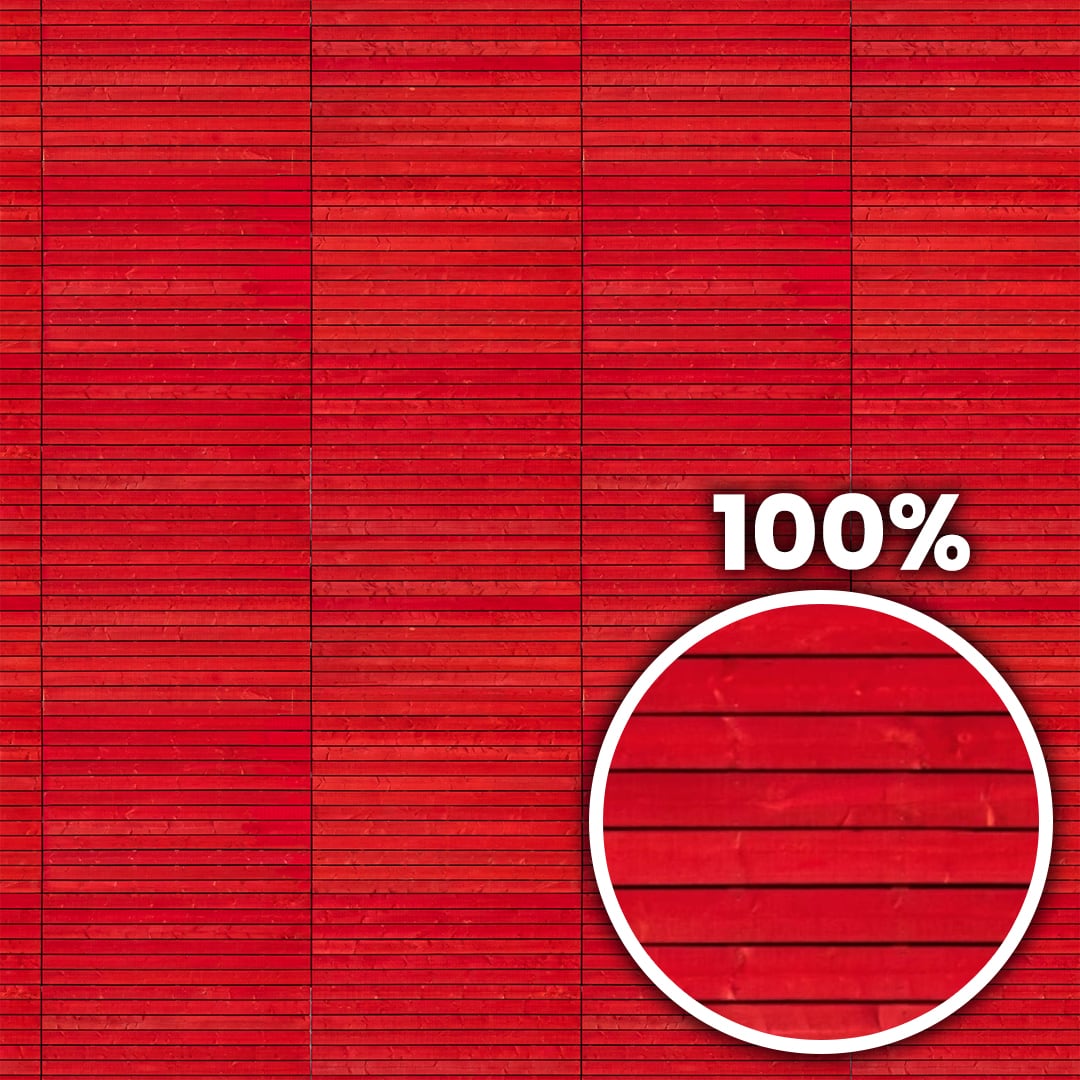 Tiling preview of a decorative facade with red painted horizontal wood planks, with space between them