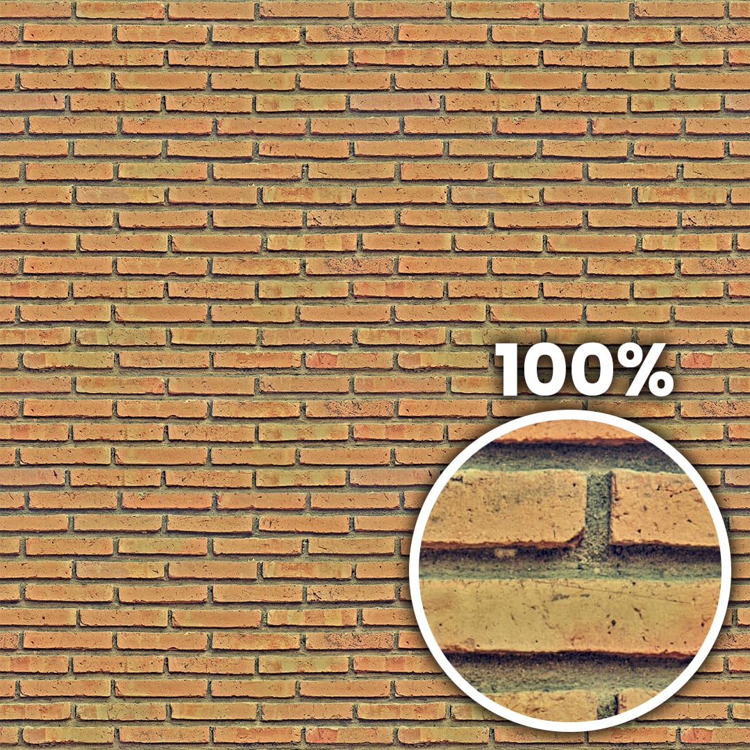 Tiling preview of a light brown decorative brick wall with recessed joint