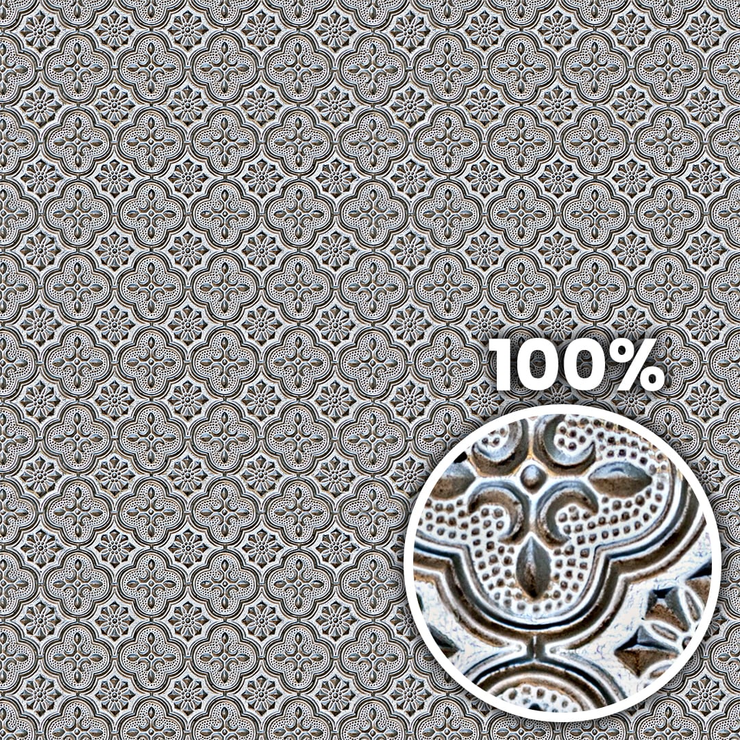 Tiling preview of a baroque tin ceiling tile