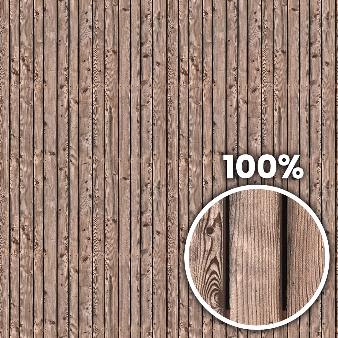 Tiling preview of a worn wooden wall with spaces between the planks