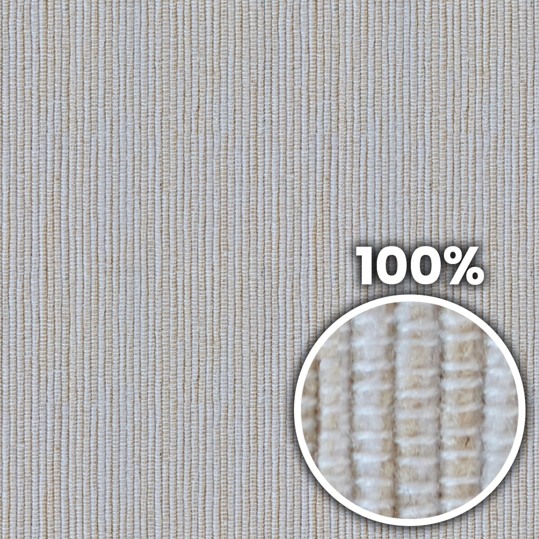 Tiling preview of a simple handwoven rug with white and beige color tones