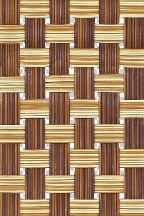 Woven Strips of Rattan of Different Shades