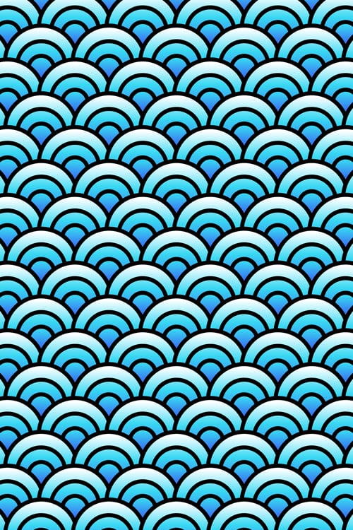 Japanese Abstract Waves Pattern