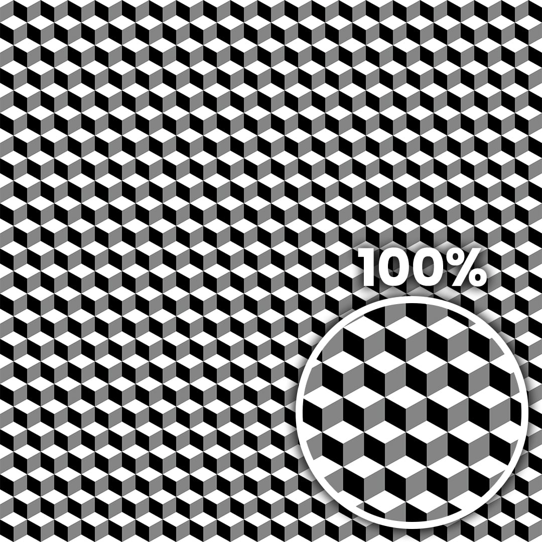 Tiling preview of 3D isometric cubes with black, white and grey
