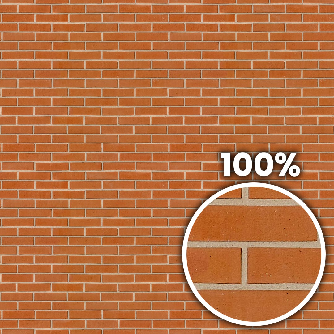Tiling preview of a smooth decorative orange brick wall