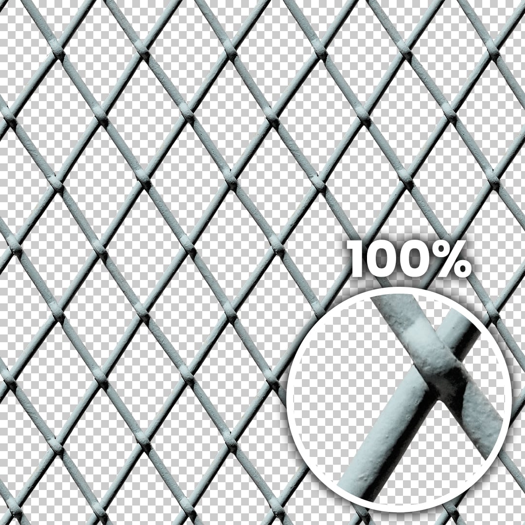 Tiling preview of an old iron window guard in diamond shape