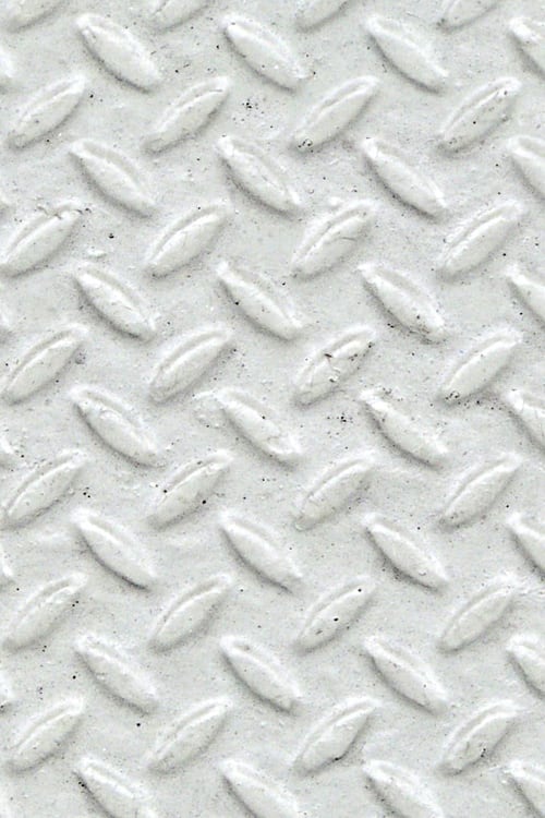 Slip-Resistant White Painted Metal Surface