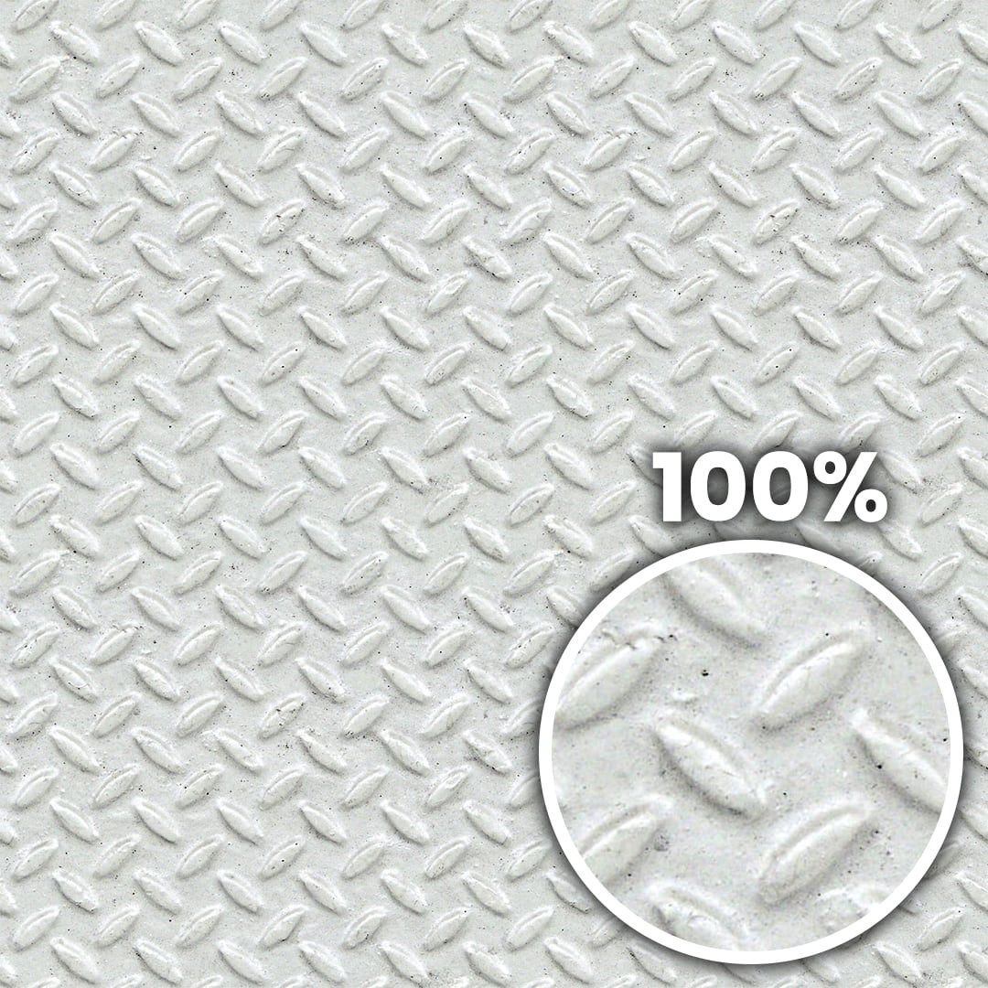 Tiling preview of a white painted non slip metal surface