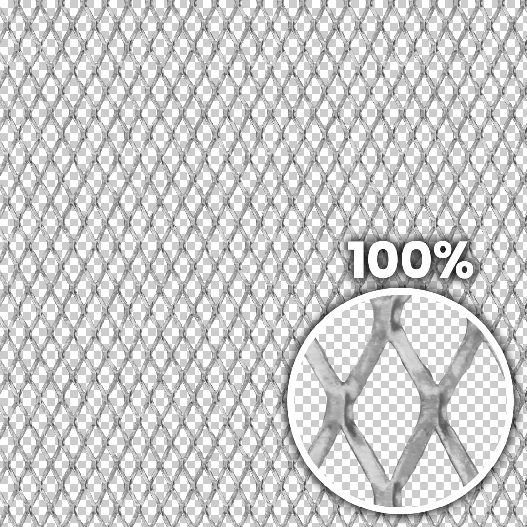Tiling preview of a perforated rough aluminium grille mesh