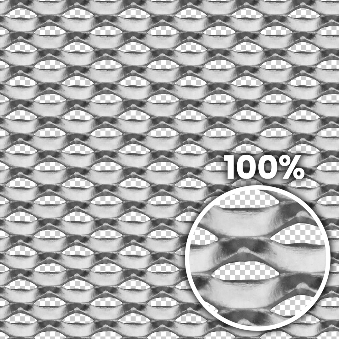 Tiling preview of a perforated aluminum grille mesh