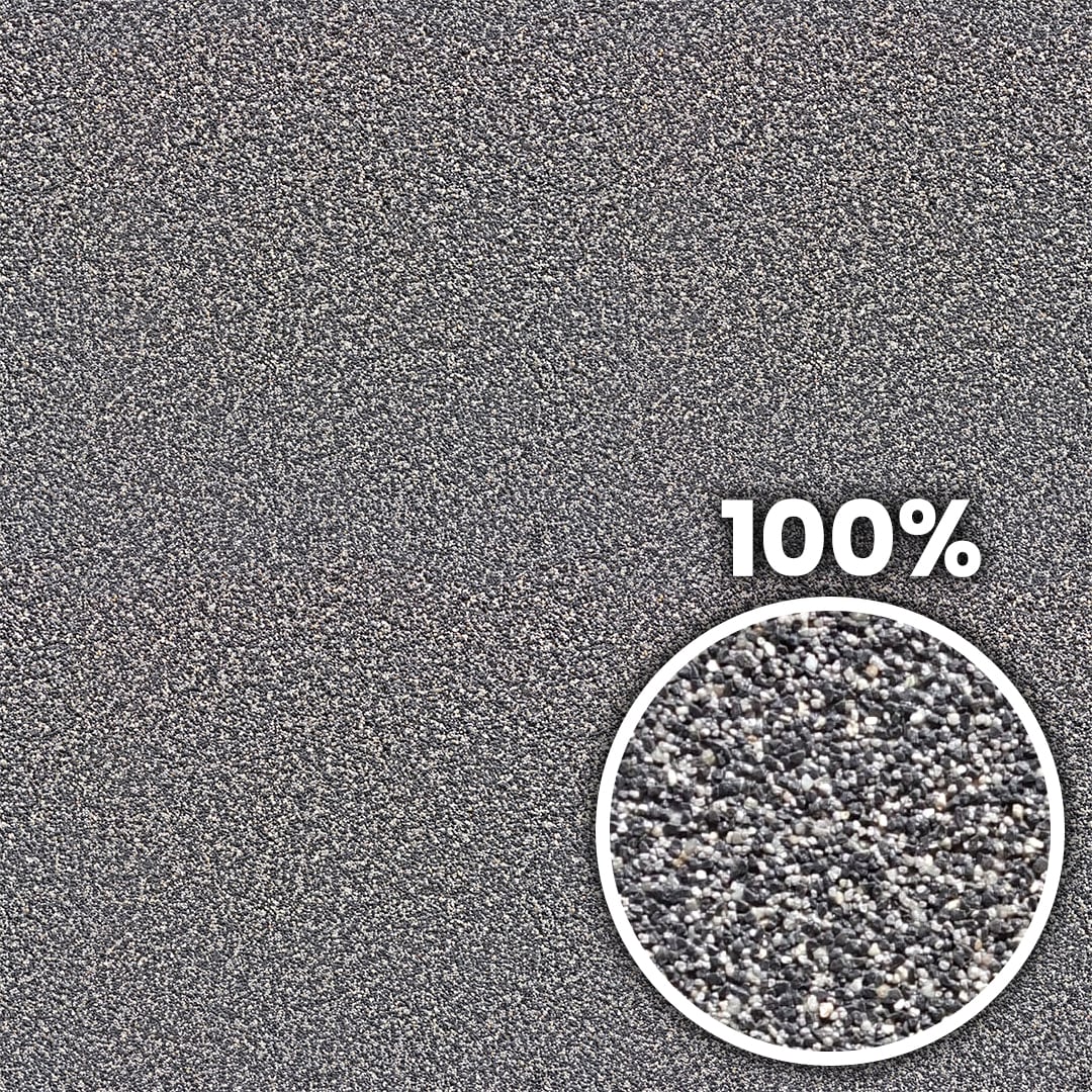 Tiling preview of a wall plaster with fine black and white pebbles