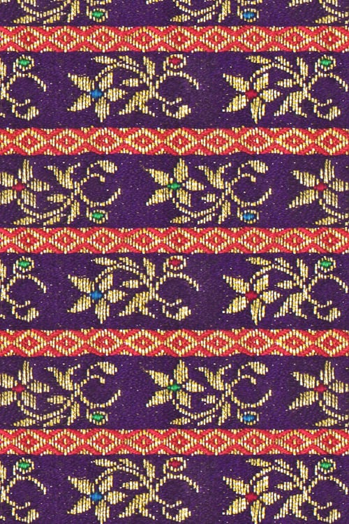 Multicoloured Embroidery Floral Cloth from Netherland