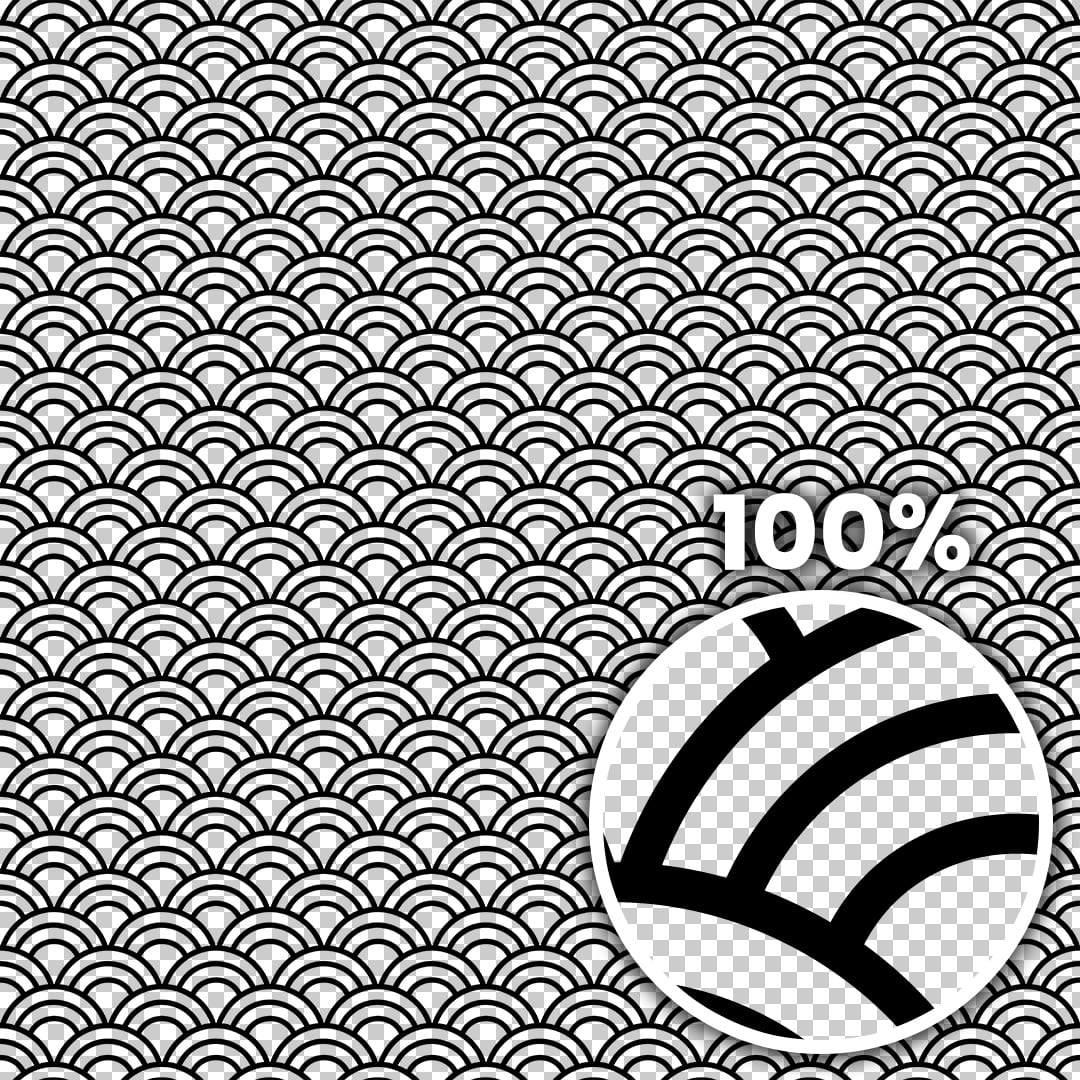 Tiling preview of a geometric wave pattern with black lines and transparent parts