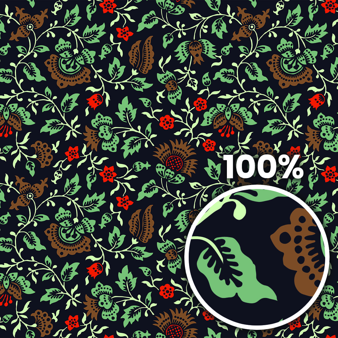 Tiling preview of a pattern of butterfly-shaped flowers on branches