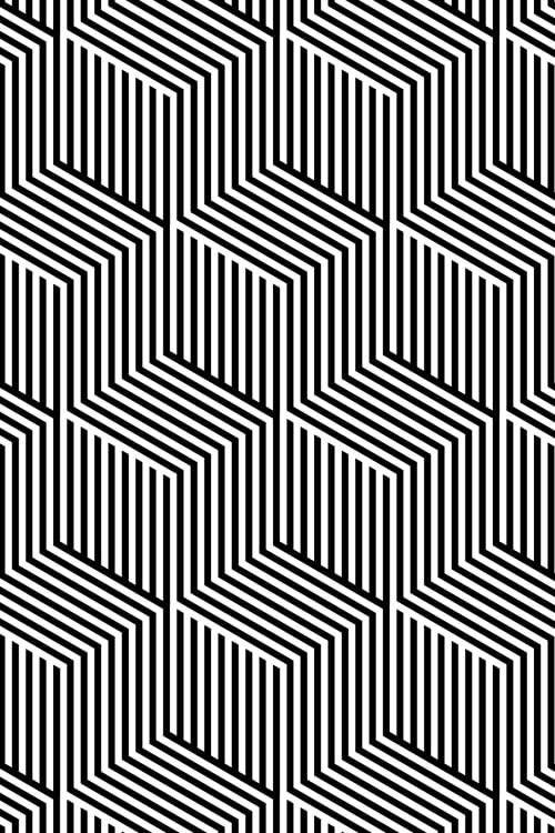 3D Cubes with Stripes – Black&White