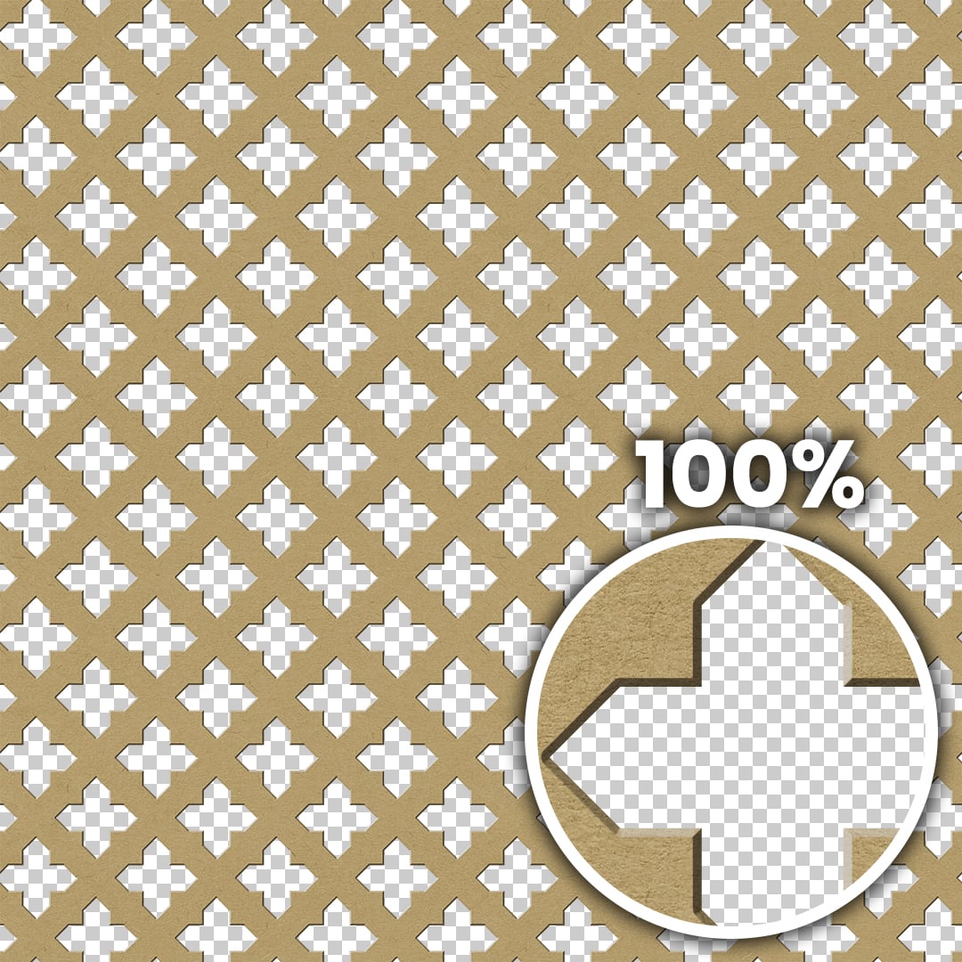 Tiling preview of a perforated decorative MDF partition wall