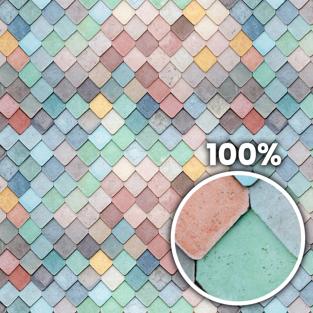 Tiling preview of a multi colored diamond shaped tiles