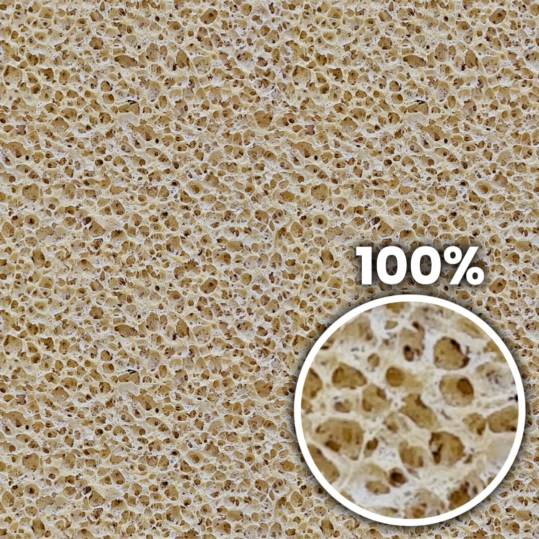 Tiling preview of a body wash sponge with large porous surface