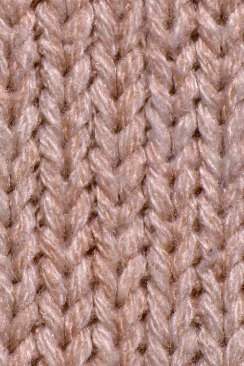 Close-up of a knitted cloth with super bulky yarn